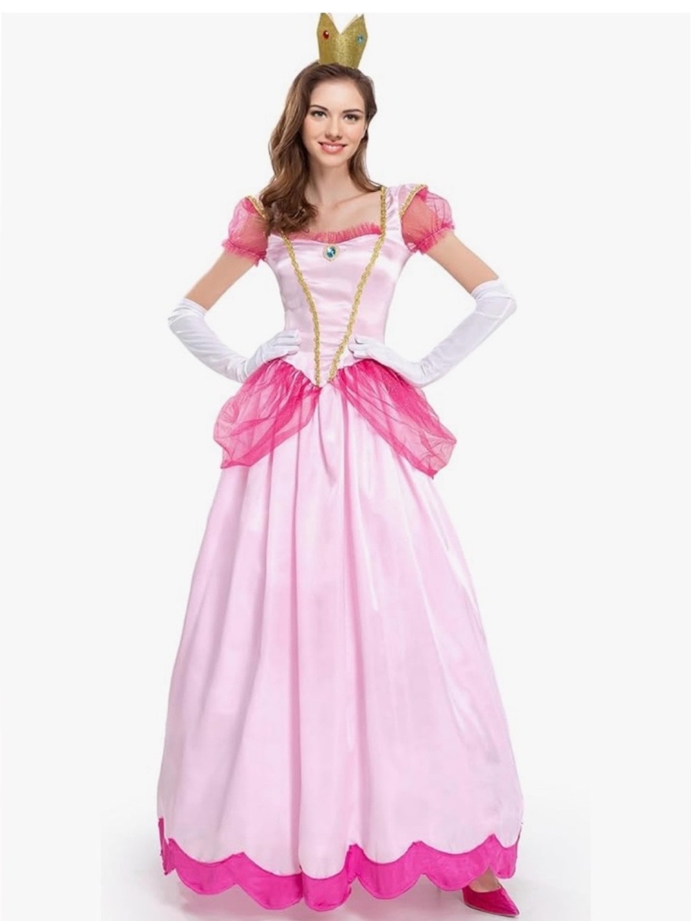 Princess Peach Super Mario Halloween Costume Women’s Size Large
